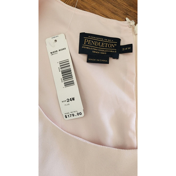 Pendleton Women Dress Classic Elegant All Occasion 24W Midi Pink NWoT $179 ALine - Picture 5 of 7